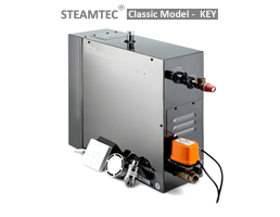 อุปกรณ์สระว่ายน้ำ เครื่องกำเนิดไอน้ำ STEAMTEC รุ่น KEY CLASSIC 4.5-24KW (คอนโทรลกันน้ำได้) สำหรับห้องสตรีม