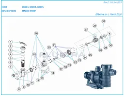 อะไหล่ปั๊มน้ำ Astral รุ่น MAXIM