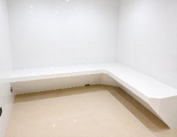 หมวดหมู่ห้องอบไอน้ำ ม้านั่งไฟเบอร์กลาส สำหรับห้องอบไอน้ำ